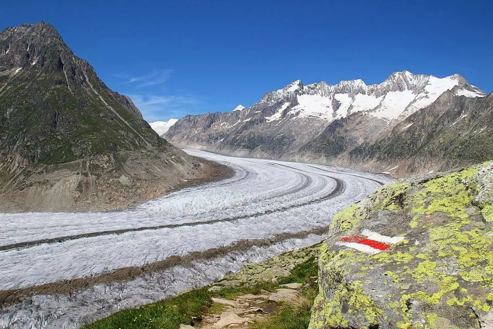 Radonnée sur le glacier d'Aletsch