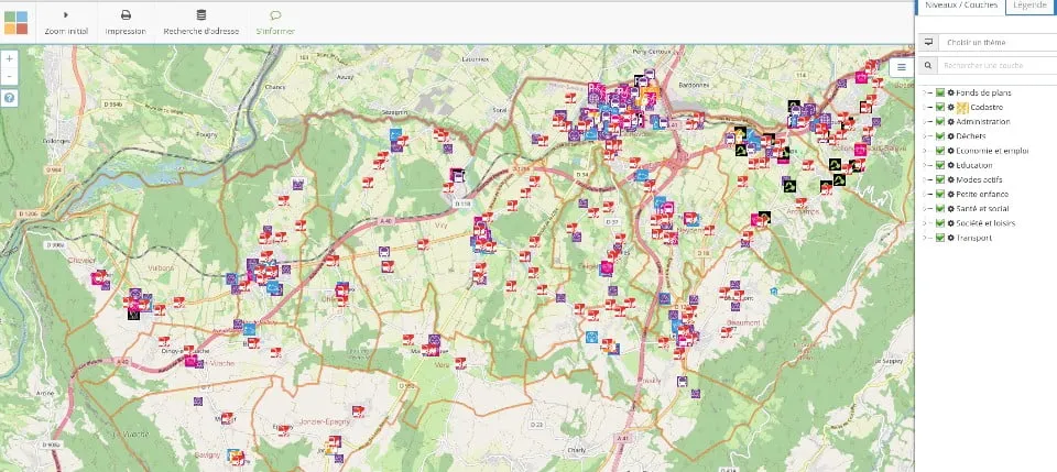 Interactive map: Community of communes of the Genevois