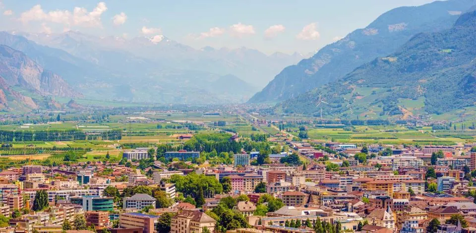 Plaine de Martigny et vallée du Rhône