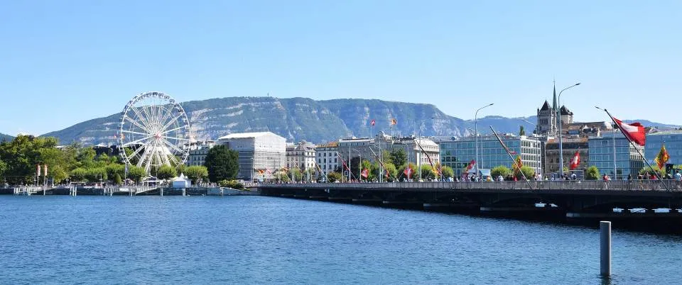Le fleuve et le Léman à Genève